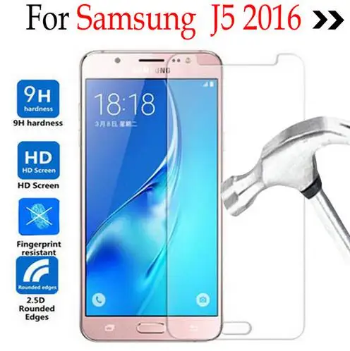 For Samsung Galaxy J5 2016 Tempered glass Screen Protector Cover On Samsung Galaxy J5 J510H J510M J510F Protective Film glass