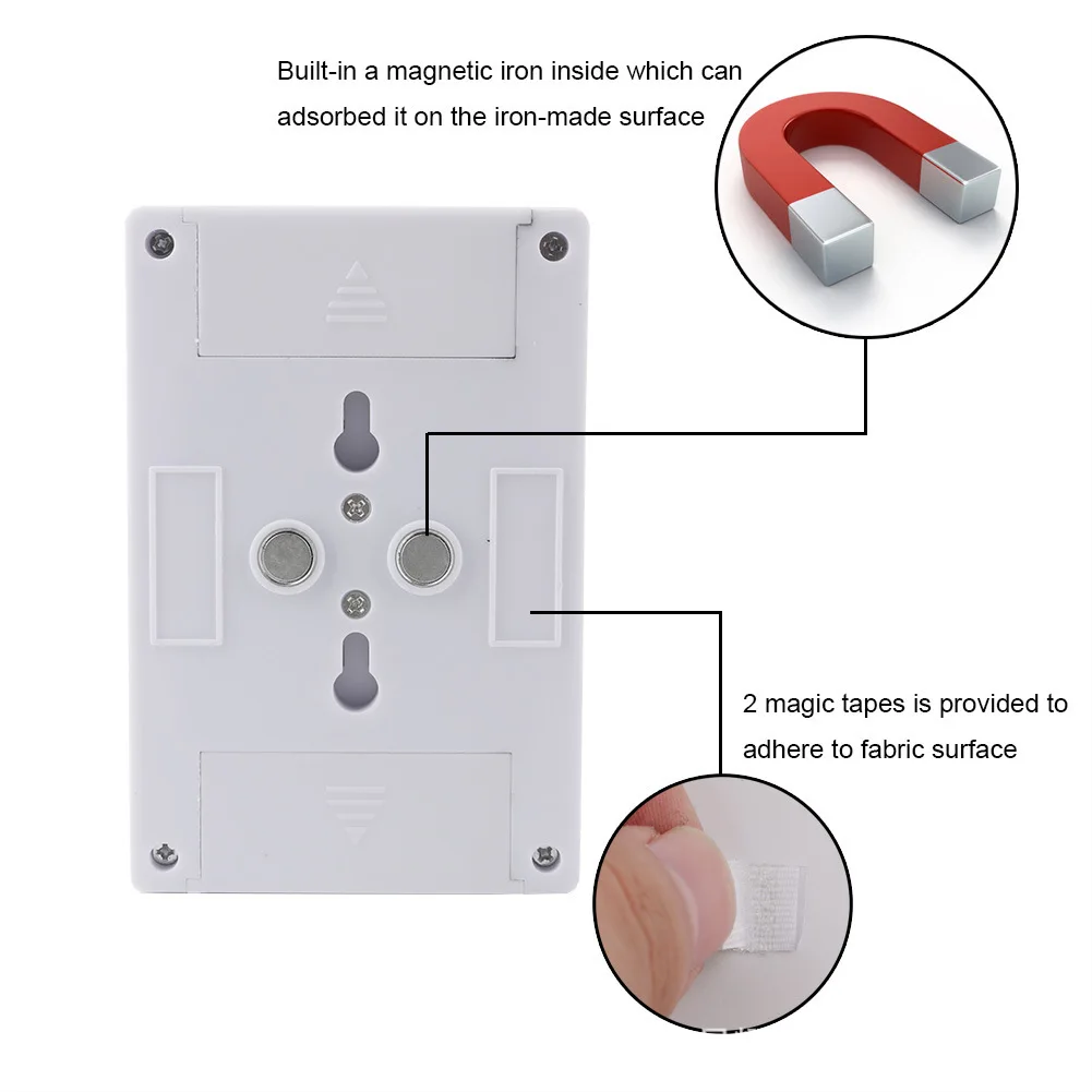 Simples magnético COB LED Switch Wall Night Lights, lâmpada sem fio, operado a pilhas, armário, garagem, armário, camping, luz de emergência