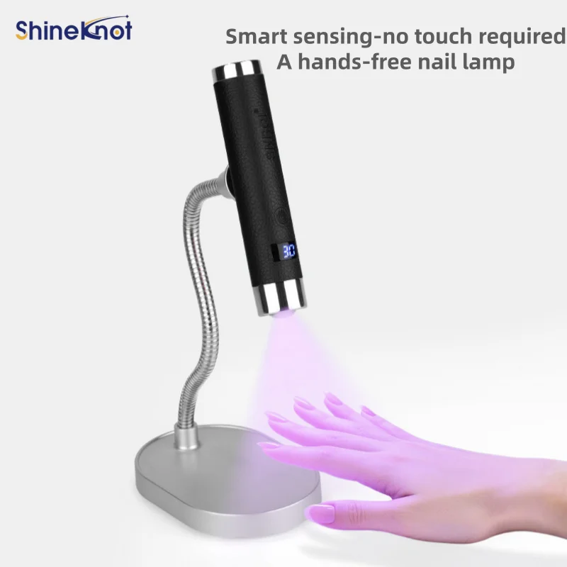 SHINEKNOT Smart Sensor-Activated Desktop Nail Lamp Stand LED Handheld UV Lamp Rechargeable Model Nail Curing Lamp Quick-Drying