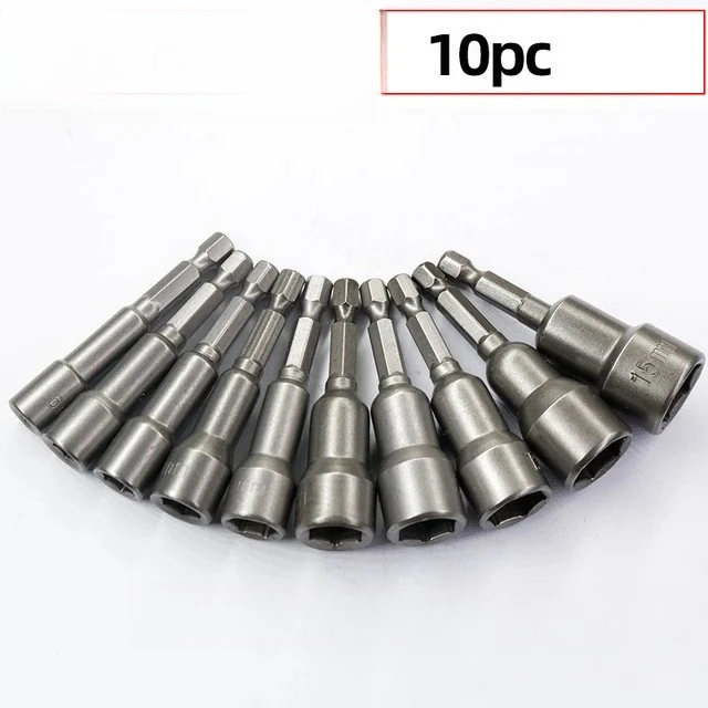 

Отвертка с магнитной гайкой с ударной головкой: набор шестигранных ключей, адаптер для сверл для электрических дрелей и ударных отверток, комплект головок