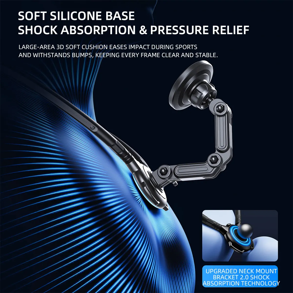 Silicone Magnetic Phone Action Camera 2 in 1 Neck Hold Mount for GoPro Insta360 DJI OSMO Action Universal Action Camera Phone view 4
