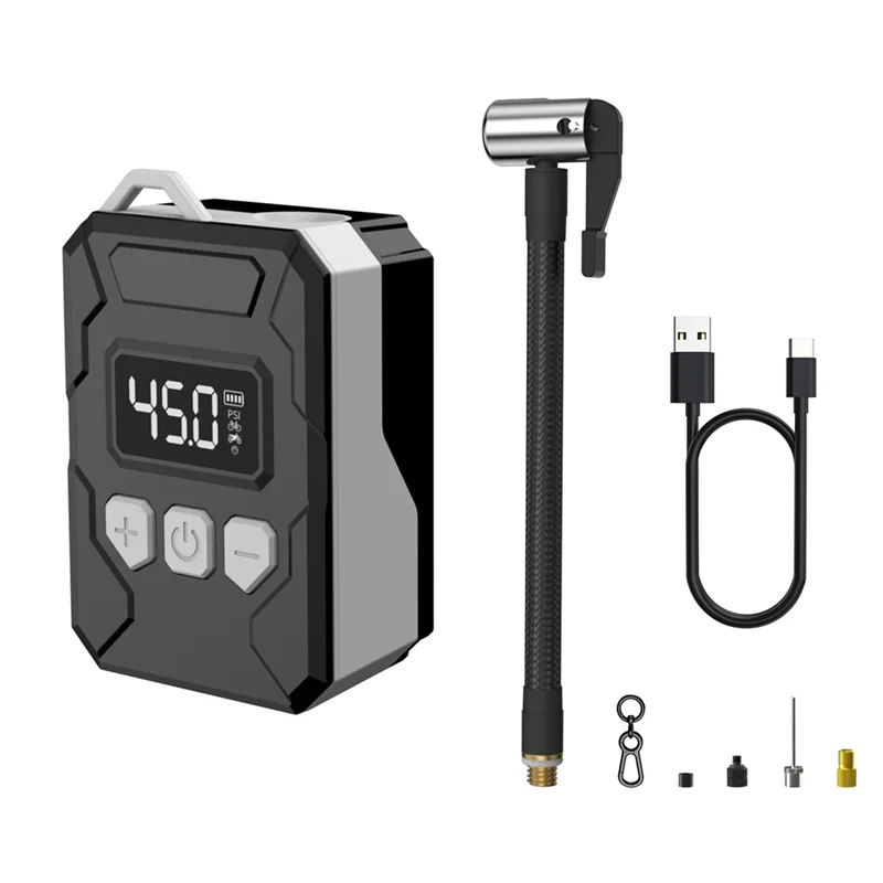 

Мини-электрический велосипедный насос TURE, беспроводной перезаряжаемый велосипедный насос 150PSI с манометром, крошечный велосипедный насос в комплекте