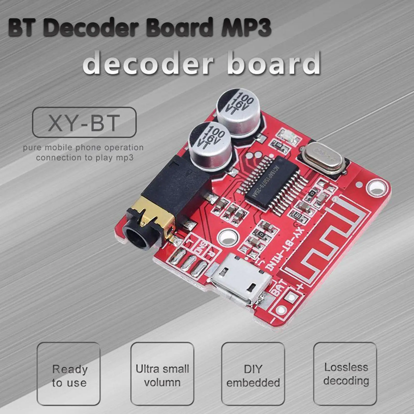Bluetooth Decoding Board MP3 Lossless Speaker Power Board 4.1 Bluetooth Circuit XY-BT-Mini Modified Amplifier L6Z5