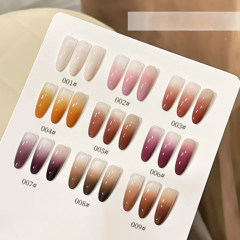 

6ML Manicure New Style Pat Glue Professional Nail Paint Color Gel Polish Semi-solid Paint Non-airbrush Gradient UV Nail Polish