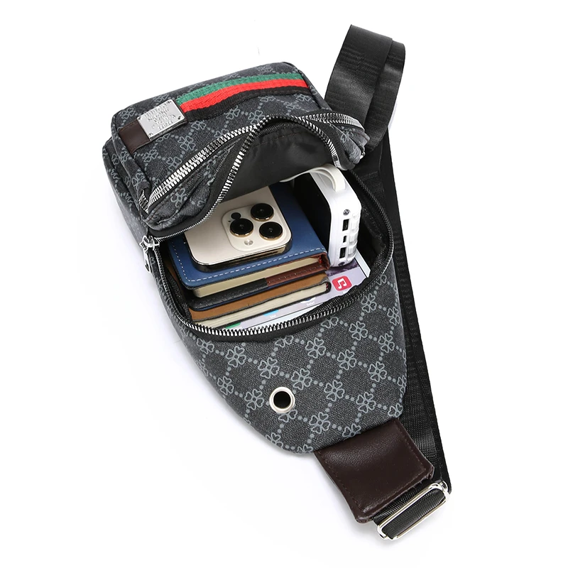 حقيبة كتف عصرية للرجال - حقيبة كروس من جلد البولي يوريثان للهاتف والمحفظة والأساسيات |   سفر خفيف الوزن وغير رسمي