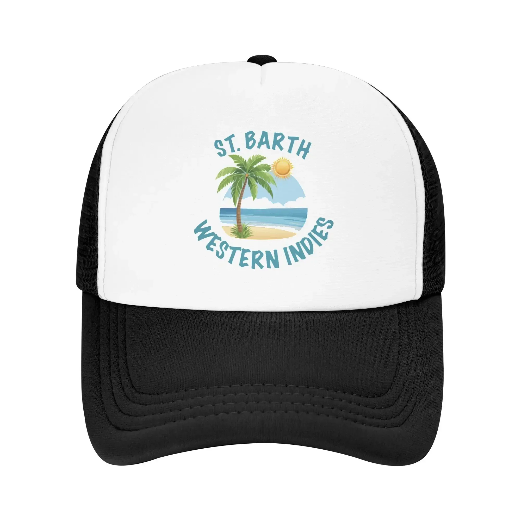 Vacation St. Barth Western Indies Travel Paradise Holiday Travel Mesh Baseball Caps For Women Summer Beach Hats Men Snapback Cap