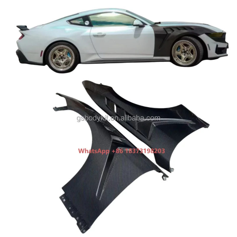 

For Mustang for 24 Mustang GTD carbon fiber fender hood trunk lid body kit