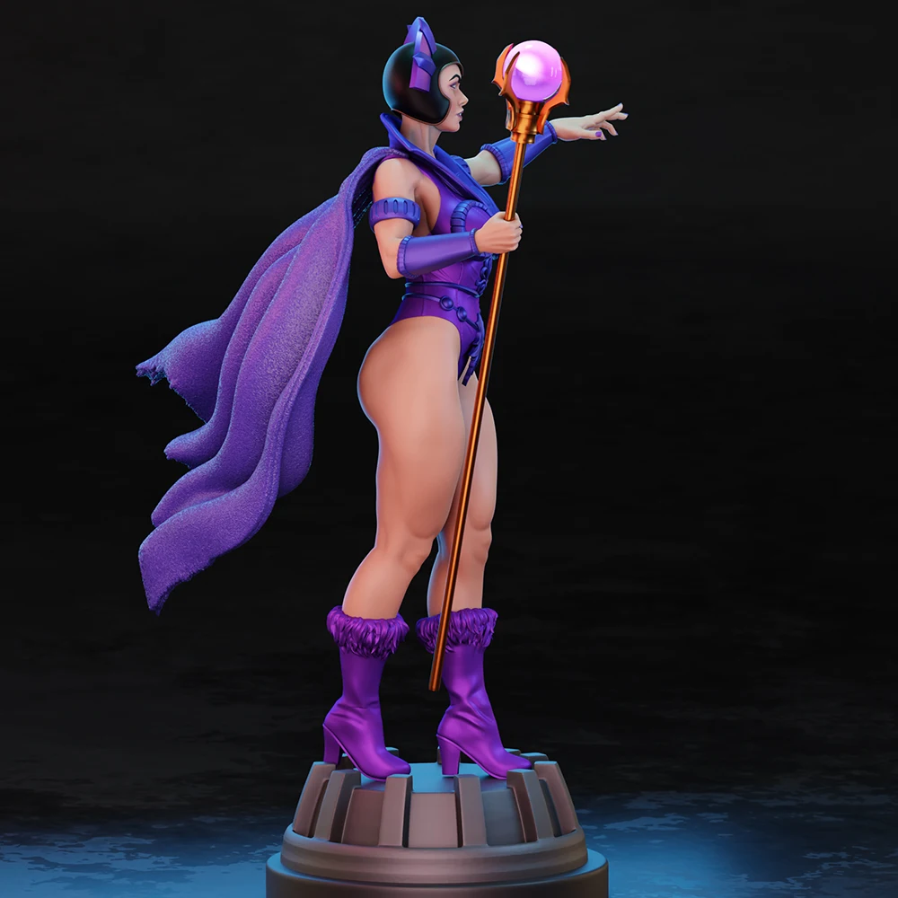 1/24 Scale Sexy Mage Lady Resin Figure Model Kit Unassembled Unpainted DIY Collectible Miniature Hobby Toy