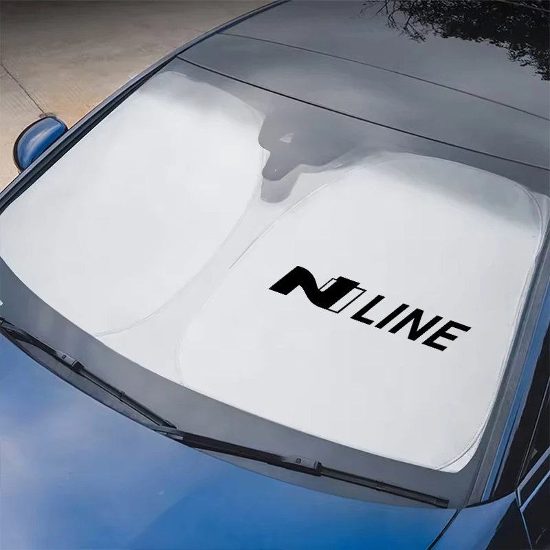 Car Windshield SunShade Cover Tools For Hyundai N Line Tucson I30 Santafe Accent Kona Elantra Ioniq IX35 I20 Getz I10 I40 Sonata