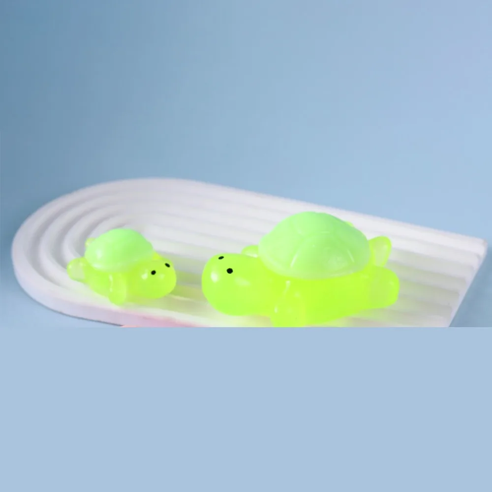 

2Pcs/Set Gift Cute Luminous Turtles Squeeze Toys Soft Funny Pinching Toys Creative Sticky Relief Relax Toys