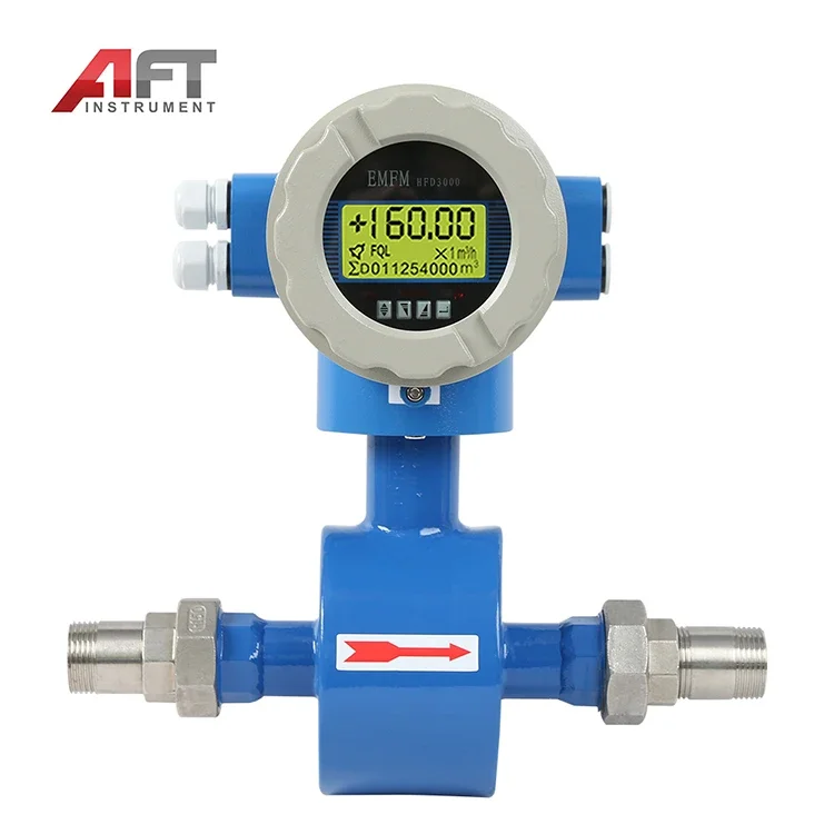 LDG intelligent electromagnetic flowmeter liquid acid-base sewage slurry flowmeter pipeline integrated split sensor