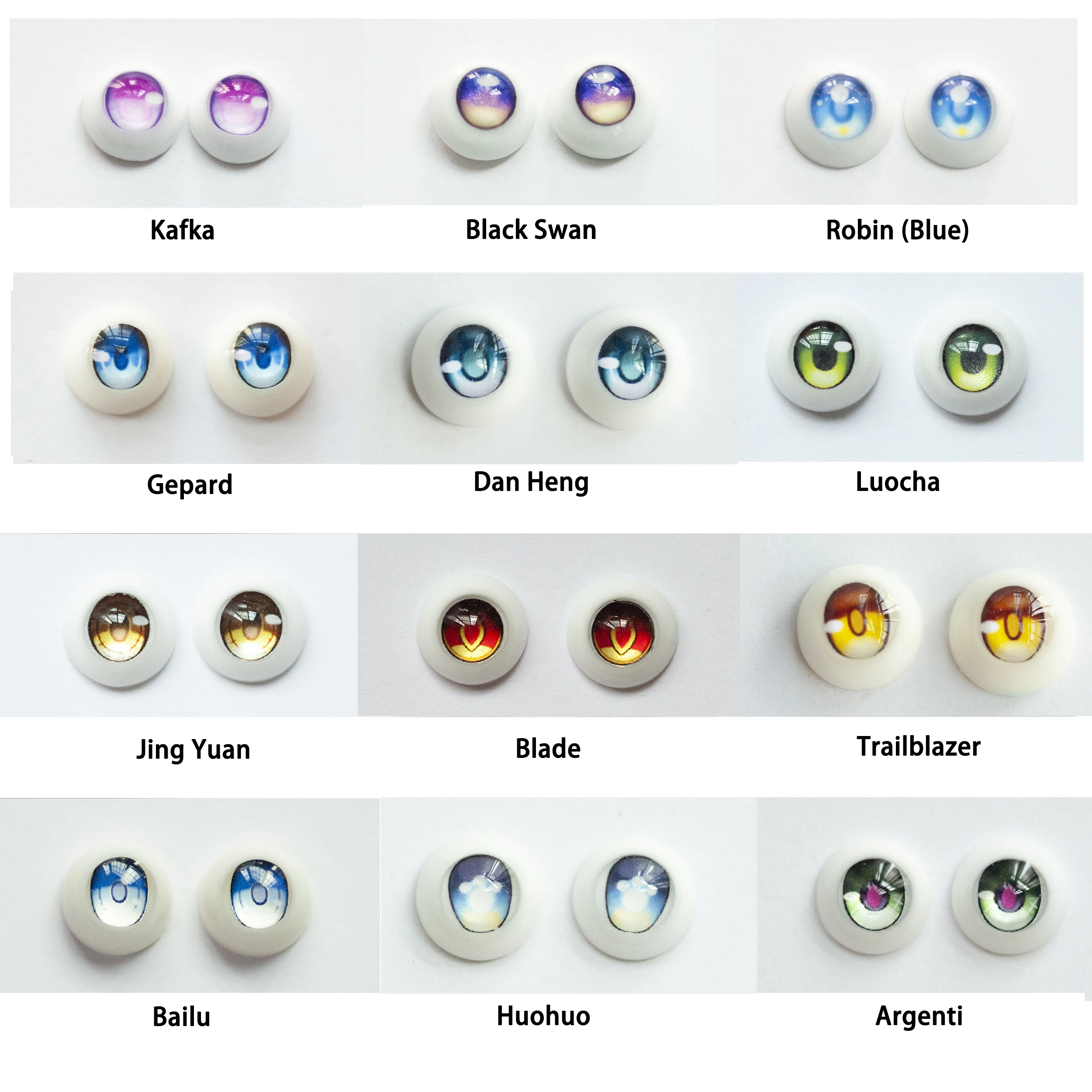 Anime Resin Eyes from Honkai Star Rail 8/10/12/14/16/18/20/22/24mm