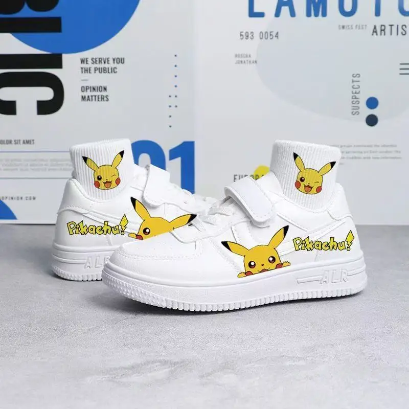 trasporto di goccia 2025 nuova primavera inverno Doraemon Pikachu cartone animato più grandi dimensioni bianche scarpe di tela per bambini scarpe da studente per le donne