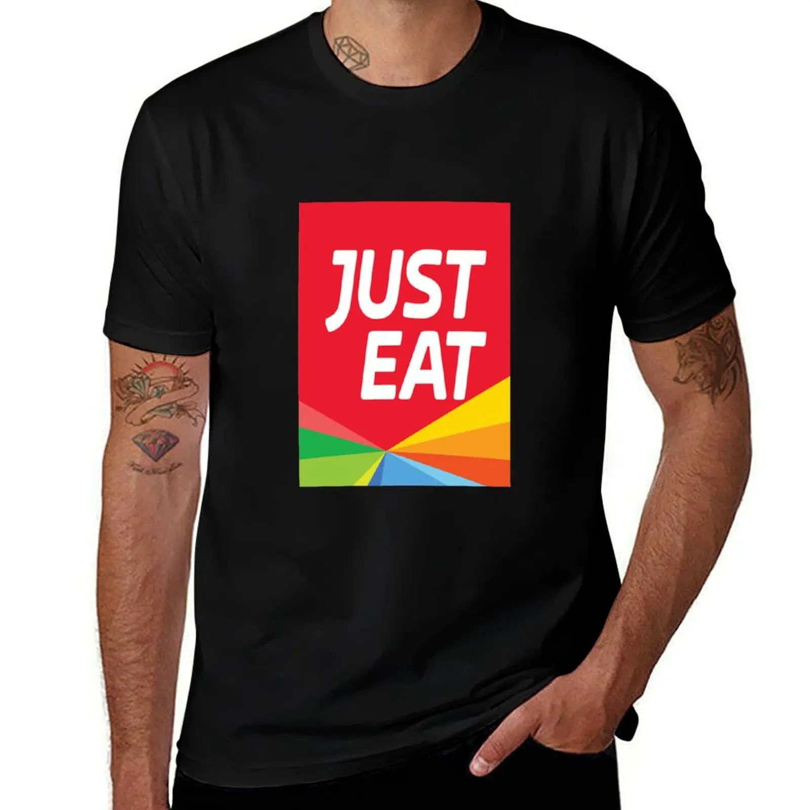 just eat T-Shirt Fashion Casual Short Sleeve Top