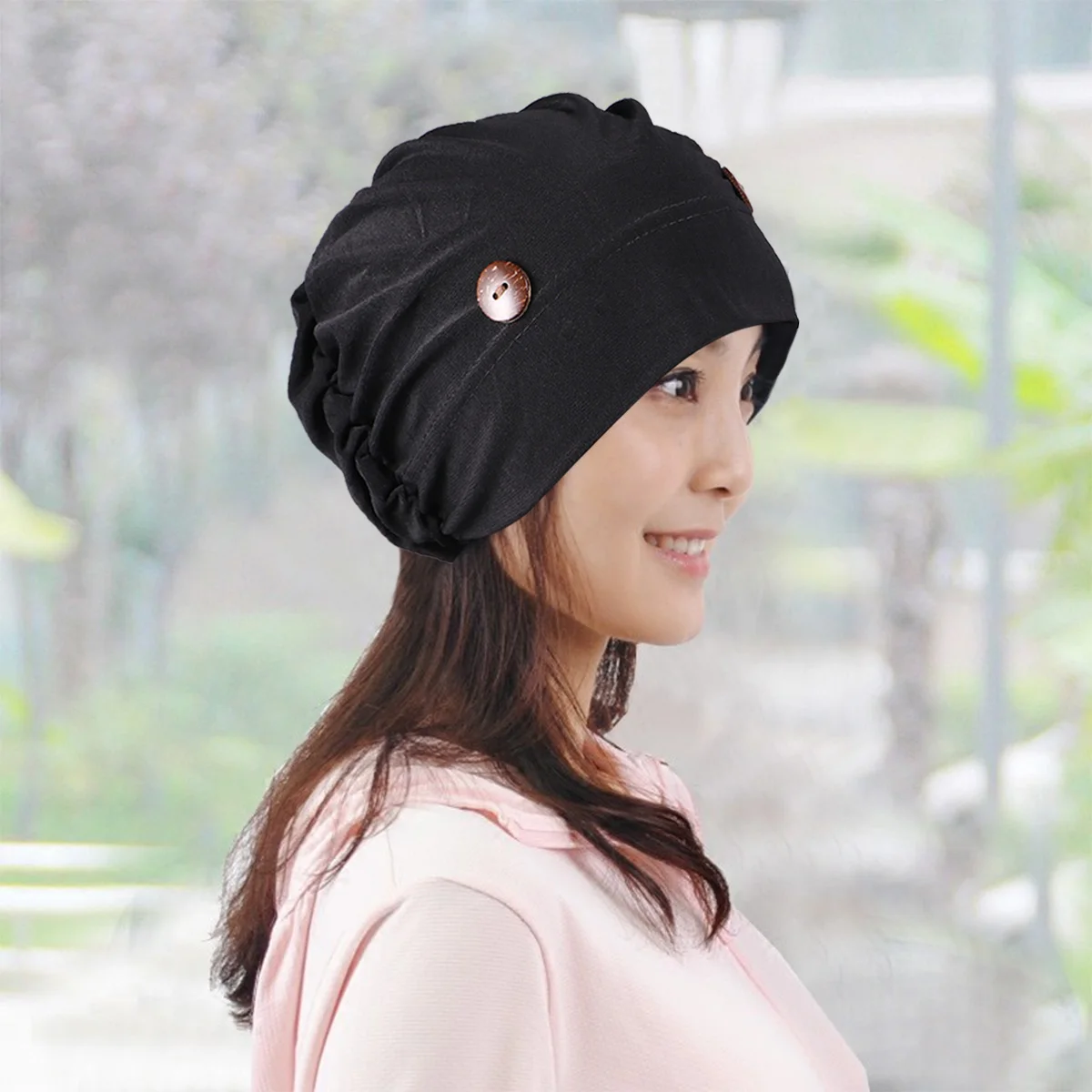 

1pc Base Hat Wrap Lightweight Breathable Sleeping Cap Night Sleep Hat Chemotherapy Turban UV Protection Summer Use