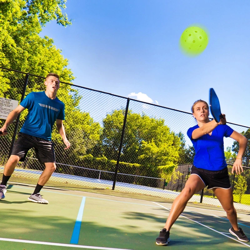 New 1/3pcs Pickleball Balls Outdoor 48Holes Training Pickleball Accessories 74mm Standard Pickle Balls For Training Competition
