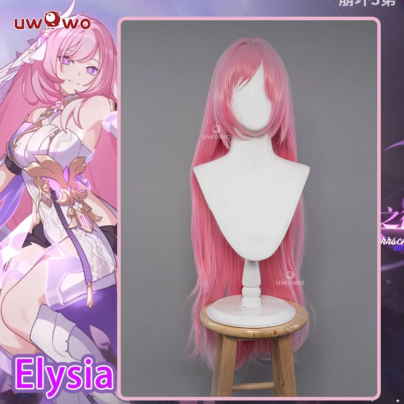 

UWOWO Game Honkai Impact 3: Elysia Cosplay Wig Herrscher of Human Ego Female Cosplay Hair Heat Resistant