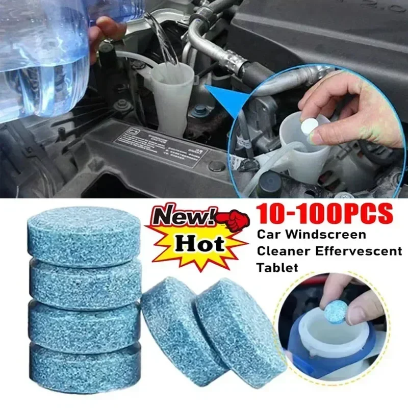 Car Windshield Glass Concentrated Washer Tablets Car Effervescent Washer Fluid Wiper Glass Solid Cleaning Tablets for Car Window