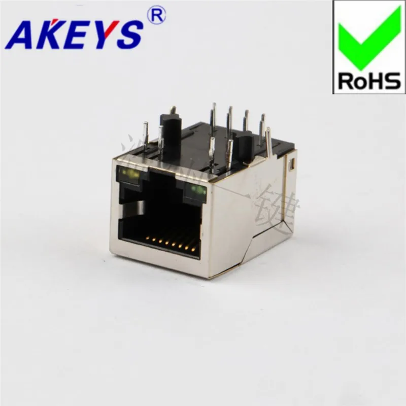 1 PC KLB-HR91105A-100 Mb band LED Lamp + transformer RJ45 socket network socket band filter