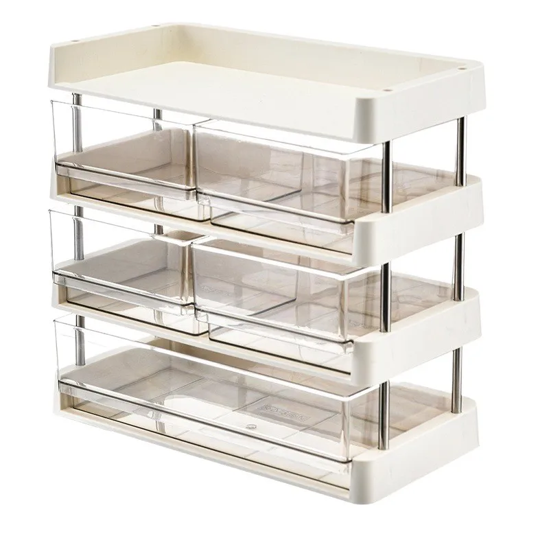 Household multi-layer tea bag storage box, coffee office simple water cup holder, multi-functional storage rack