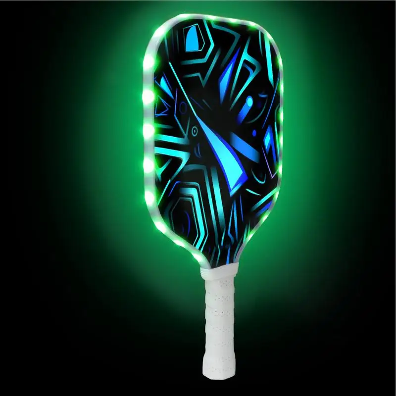 LED Pickleball Paddles Lightweight Fiberglass Pickleball Racket Anti-Slip Pickleball Accessories Comfortable Grip Outdoor