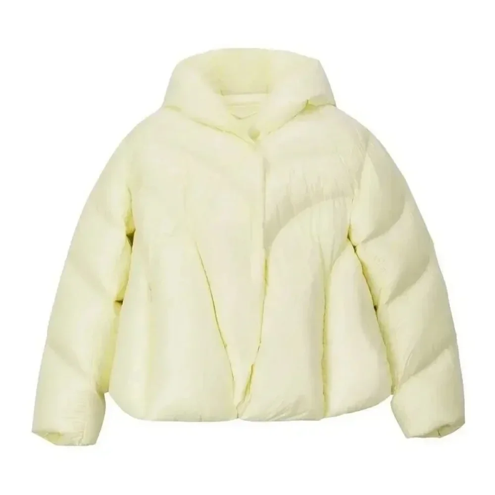 2024 Autumn Winter Women Loose Short Jacket Casual Thin Single-Breasted Puffer Coat Ultra Light Solid Color Down Jacket Female