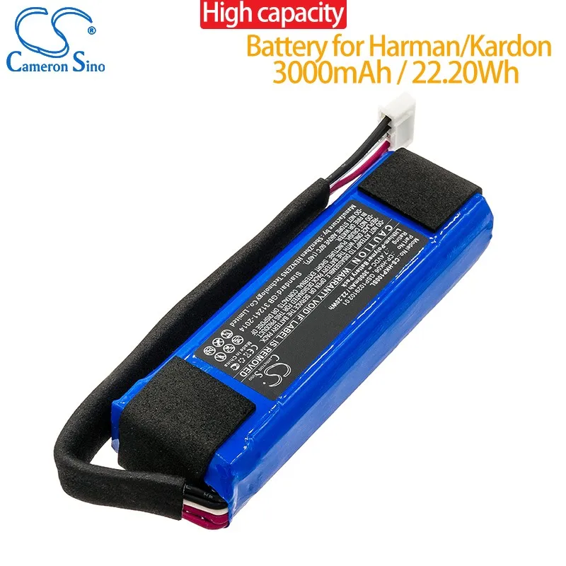 Akumulator głośnikowy CS do Harman/Kardon Go Play Go Play Mini GO + Play pasuje do CP-HK06 GSP1029102 01 3000mAh/22.20Wh li-polimer 7.40V