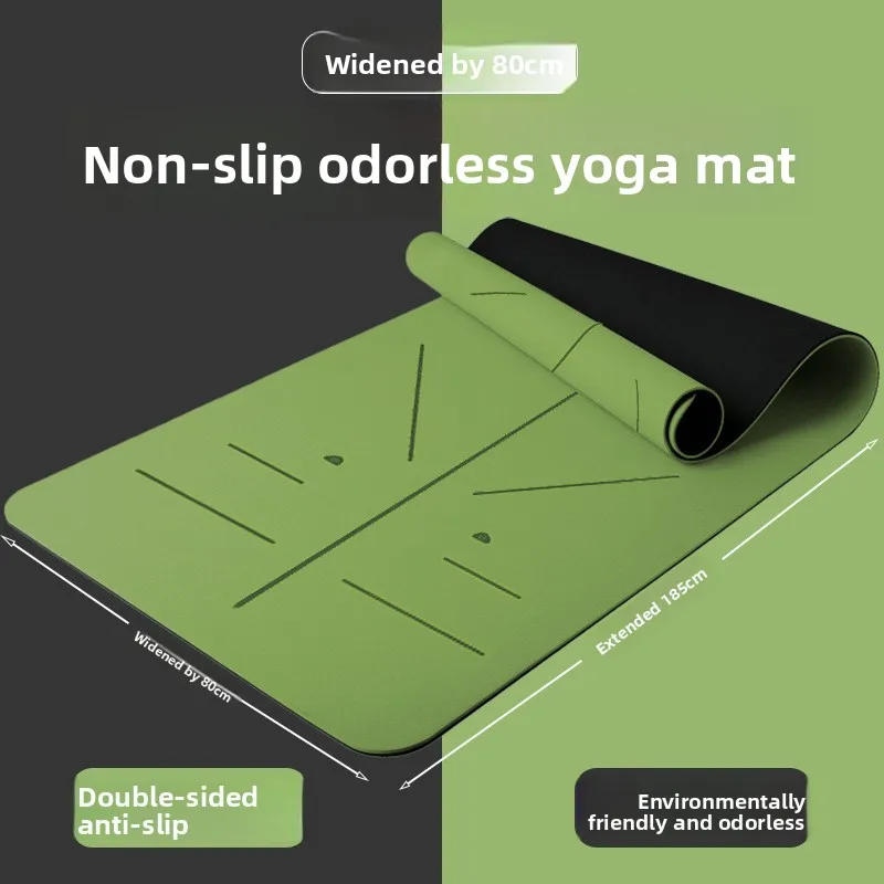 TPE Yoga Mat Anti Slip Shock Absorption Silent Thick Wide Soundproof Home Use Jumping Mat Workout Mat Yoga Mats Fitness Mat