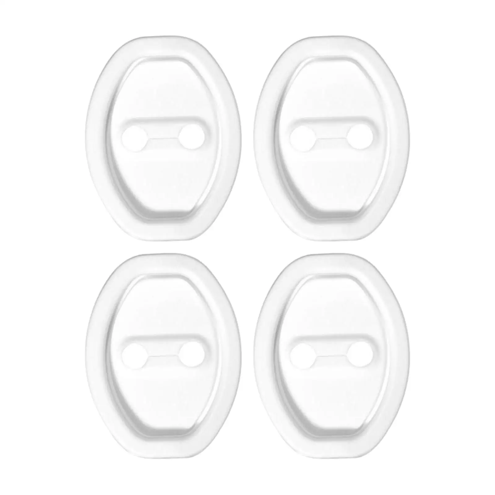 Housses de protection pour serrure de porte de voiture, silicone, installation facile, universel, blanc, 4 pièces