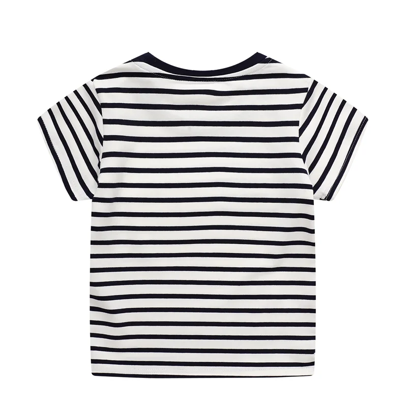 Little maven Baby Boys 2025 Summer New Tops Children's Clothing Cartoon Dinosaurs Kids Clothes Short Sleeve T Shirts