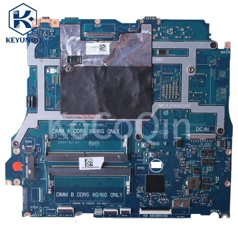For DELL 5525 Notebook Mainboard LA-L658P R5 R7 GN20-P0-A1 RTX3050 DDR5 03MJW9 067YYX Laptop Motherboard 100% Test Working