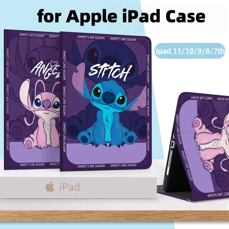 

Чехол для iPad 10-го поколения, 11-го поколения, чехол для iPad A16 2025 9/8/7-го поколения, чехол для детского планшета с рисунком, мягкая задняя откидная подставка из ТПУ