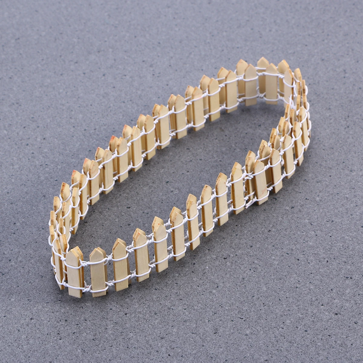 

100cm 3cm Mini Wood Fence Flexible Decorative Border for Garden Courtyard Christmas Tree Fairy Garden Micro Landscape Ornament