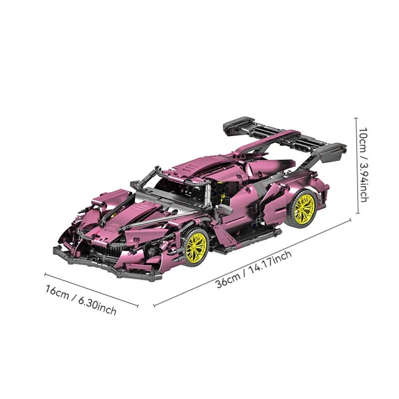 مجموعة بناء السيارات الرياضية Apello IE، مجموعة مكعبات بناء MOC بمقياس 1:8 ولعبة بناء، مجموعة سيارات سباق قابلة للجمع للبالغين