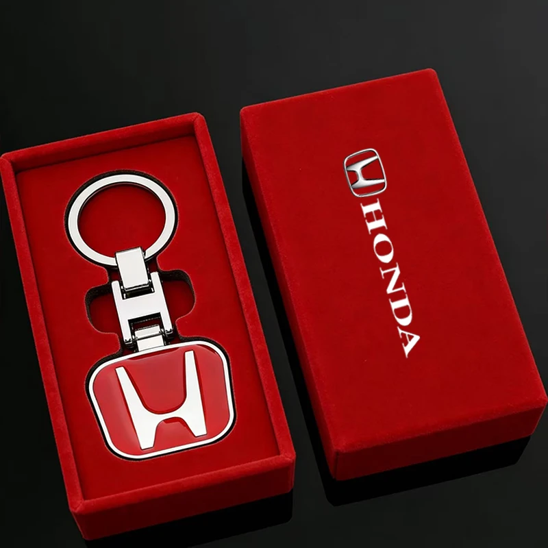 Llavero con emblema de Metal 3D de Honda, accesorios para coche, para Honda CRX Pilot B-series D-series H-series Civic FIT CRV Accord