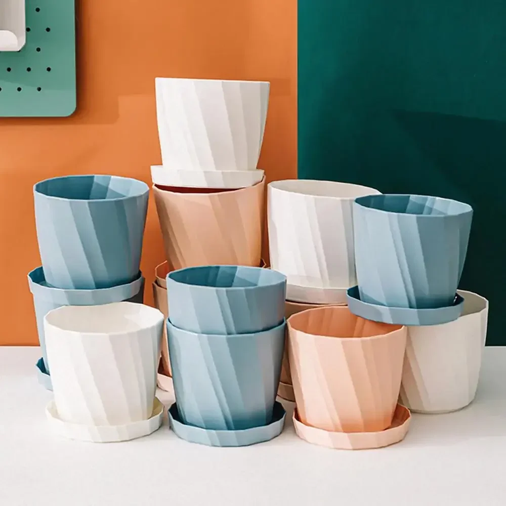 Maceta de cerámica de imitación, maceta suculenta de plástico, maceta moderna de galón pequeño, decoración del hogar, estilo nórdico Simple