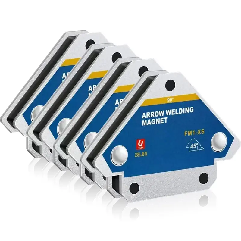 4pcs Fixador de soldagem magnética 45 ° 90 ° 135 ° Ferramentas auxiliares do localizador da ferrite do posicionador da solda do ímã multi-ângulo