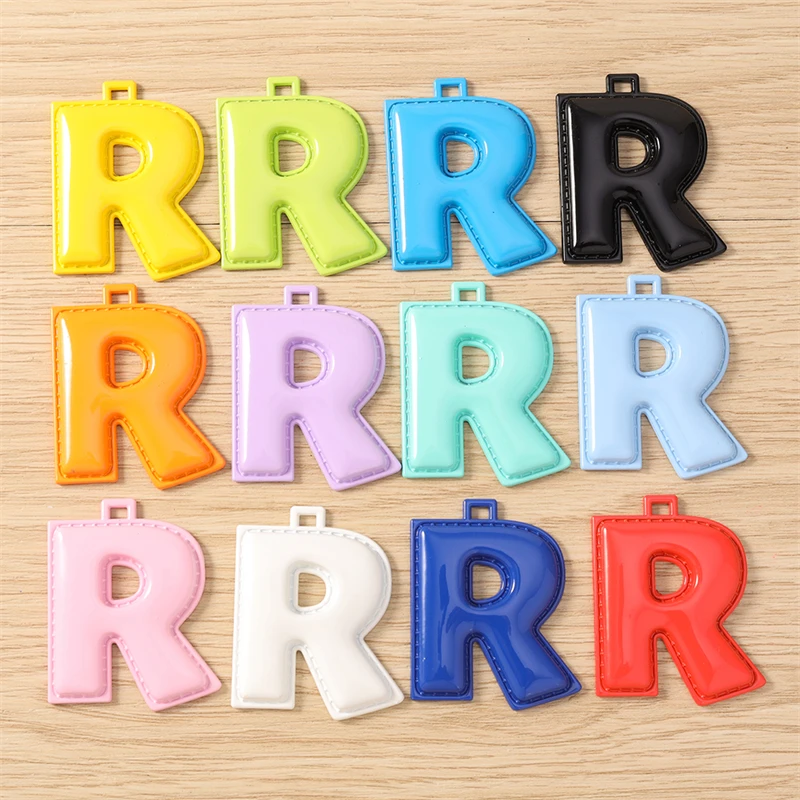 5 Stück niedliche, farbenfrohe Buchstabenanhänger (A-Z) für die Schmuckherstellung, Ohrringe, Halsketten, Armbänder, DIY-Bastelbedarf – Detail 22