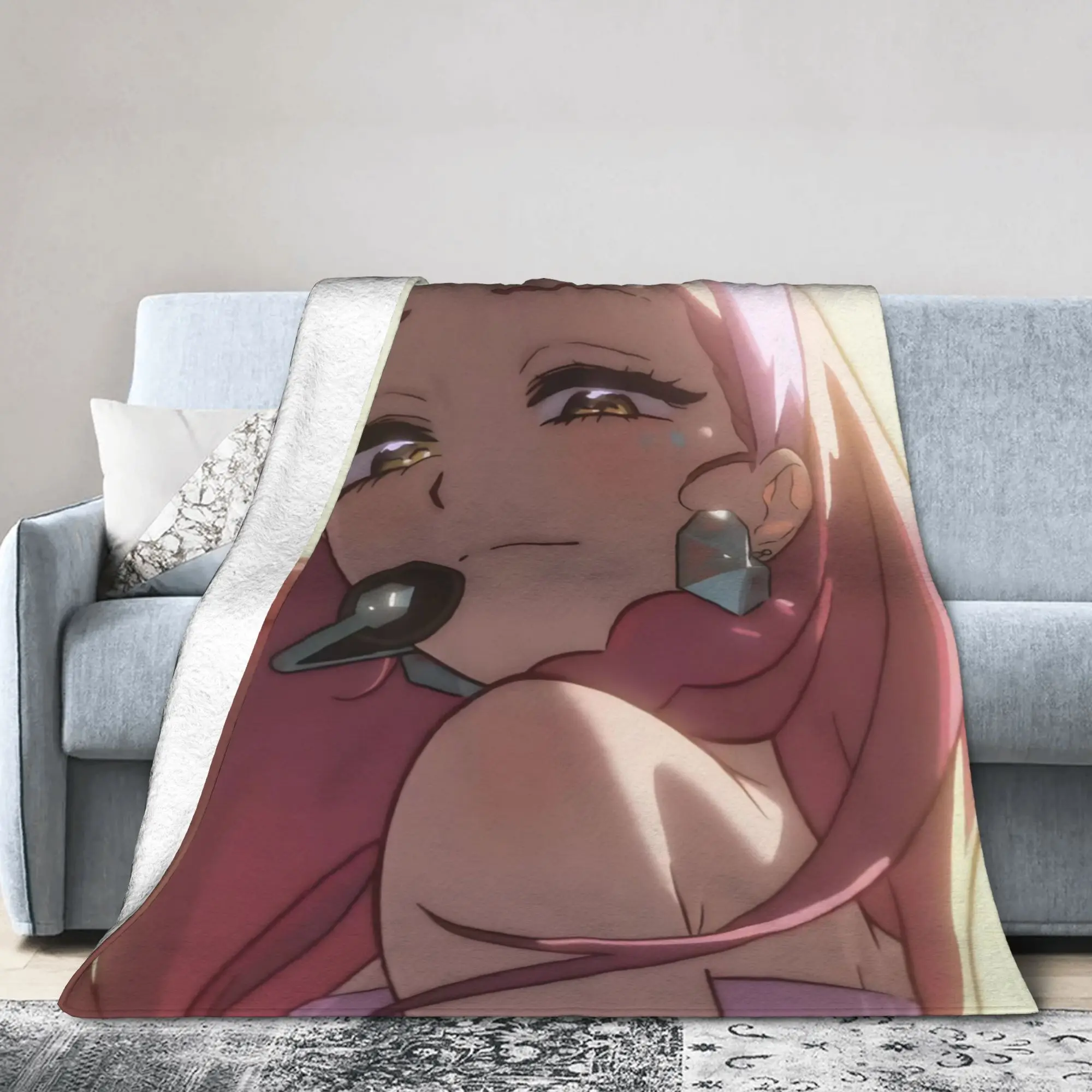 ALNST Alien Stage Mizi Blankets Anime Fuzzy Novelty Warm Throw Blanket for Home Restaurant Textile Decor