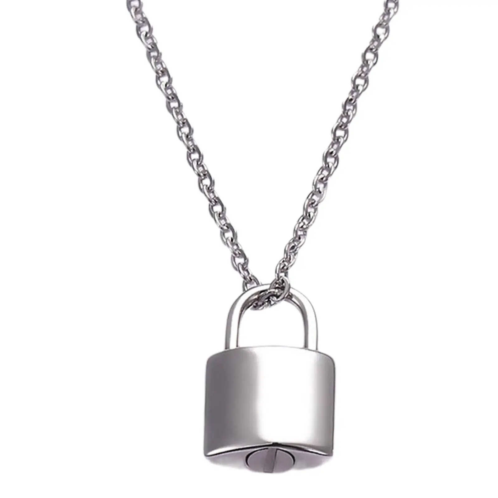 Cremation Ashes Holder Padlock Pendant Necklace Stainless Steel Memorial Keepsake Jewelry for Women Men Family