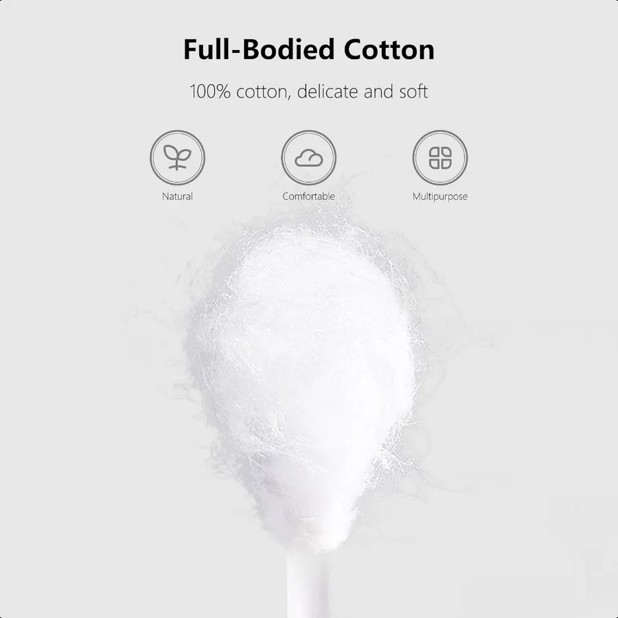 Natural Paper Cotton Swabs 1000ct Double Tips Cotton Buds for Personal Care