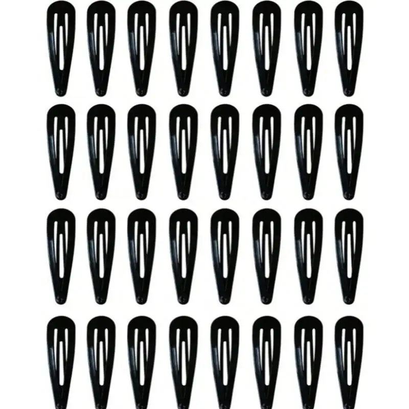 20/40 Stück Schwarze Haarspangen 2 Zoll für Erwachsene und Kinder Haaraccessoires Haarwerkzeuge Dekorative Metall-Schnappspangen für Frauen – Detail 1