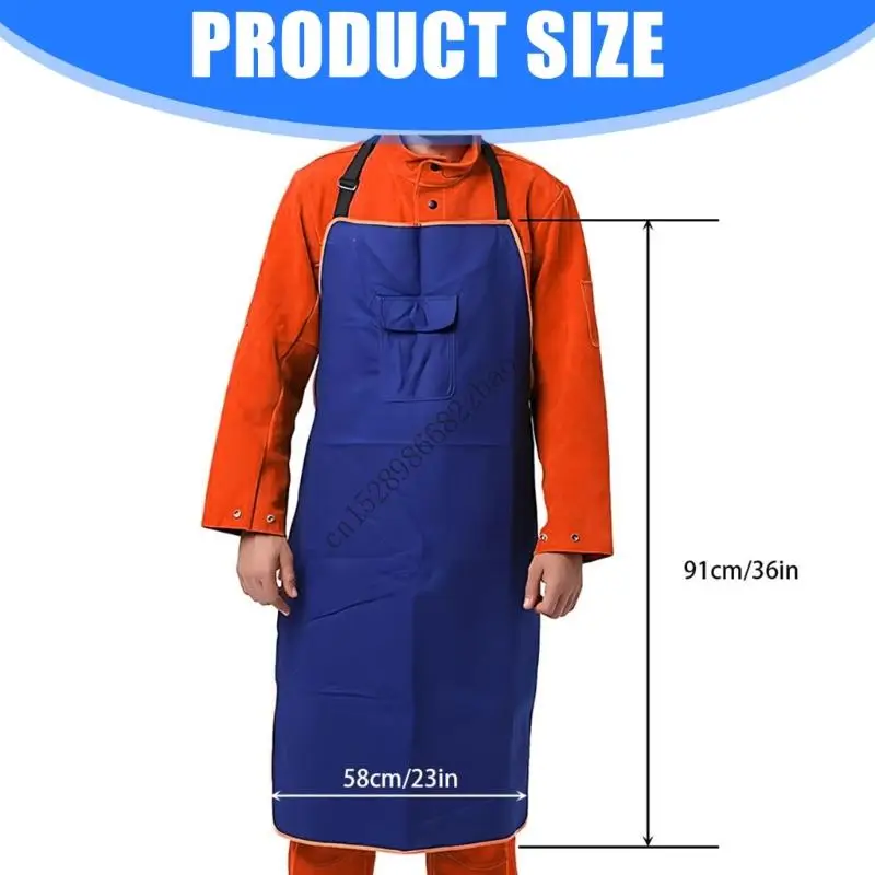 H7EA 산업용 용접 보호 앞치마 화염 지연 재료 금속 절단 제조 작업을위한 큰 커버리지 설계