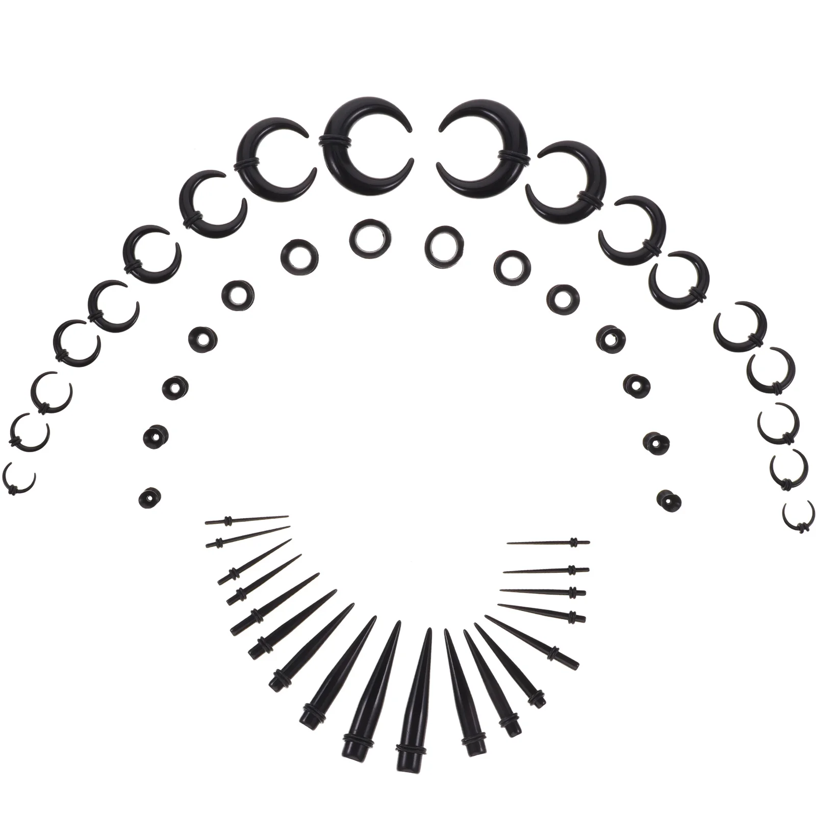 

1Set Ear Stretching Gauge Set Comfortable Skin Friendly Ear Tunnels Expander Plugs for Beginners Professionals