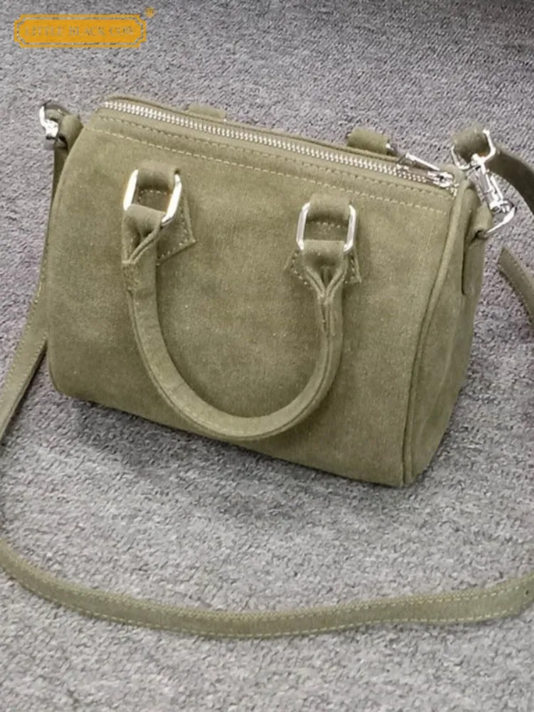 Borsa a tracolla singola Casual da donna borsa a cuscino in tela verde militare borsa piccola borsa a mano da donna borsa a secchiello borse a