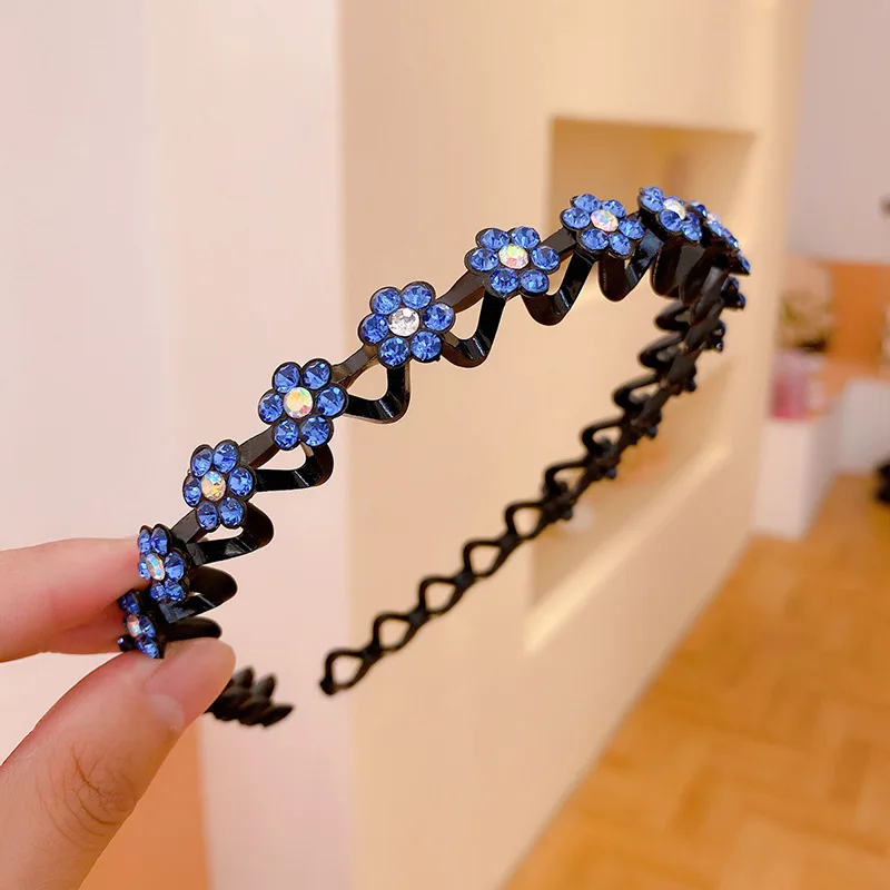 Fashion Pearl Non-Slip Hairbands Elastic Flower Women Hair Hoop Bands Headband Bezel Girls Hair Accessories Headdress