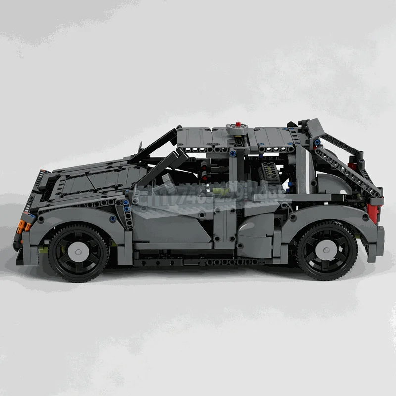 1057PCS MOC Classic Grey Rally Sports Car T16 Open Roll Cage Vehicle Model Building Blocks DIY Technical Creative Assembly Gift
