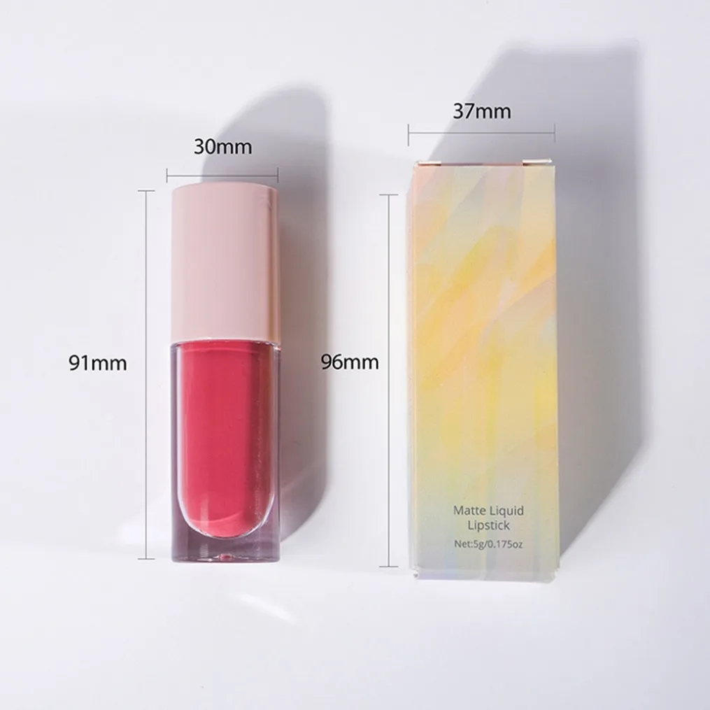 ฉลากส่วนตัวโลโก้ที่กําหนดเอง 5ml ลิปกลอสไม่ติด 21 สี Hydrating Matte Long Lasting Liquid ลิปสติกโลโก้ที่กําหนดเอง Make Up