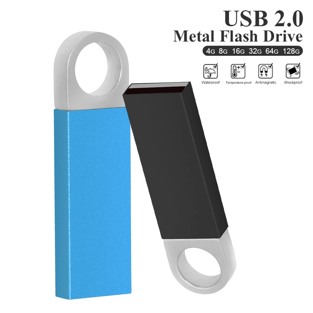 Mini unidad flash usb de metal Original, Pendrive de 16GB, 32GB, 4GB, 8GB, 64GB, 128GB, Pendrive Falsh, Envío Gratis