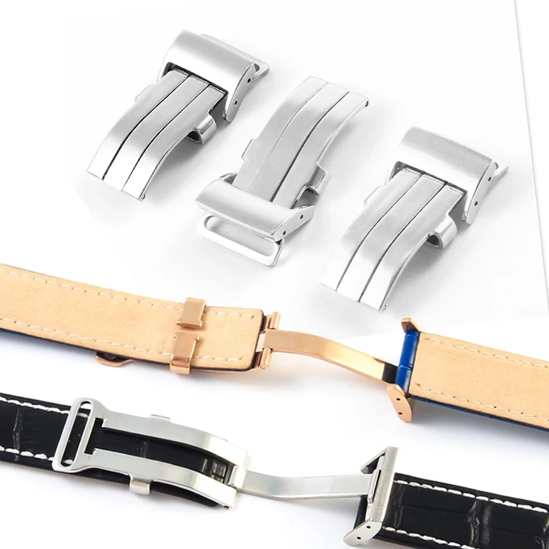 Breitling 시계 밴드 용 금속 Stainess 접이식 버클 무광택 광택 조정 걸쇠 시계 고무 가죽 나일론 스트랩 액세서리 18/20